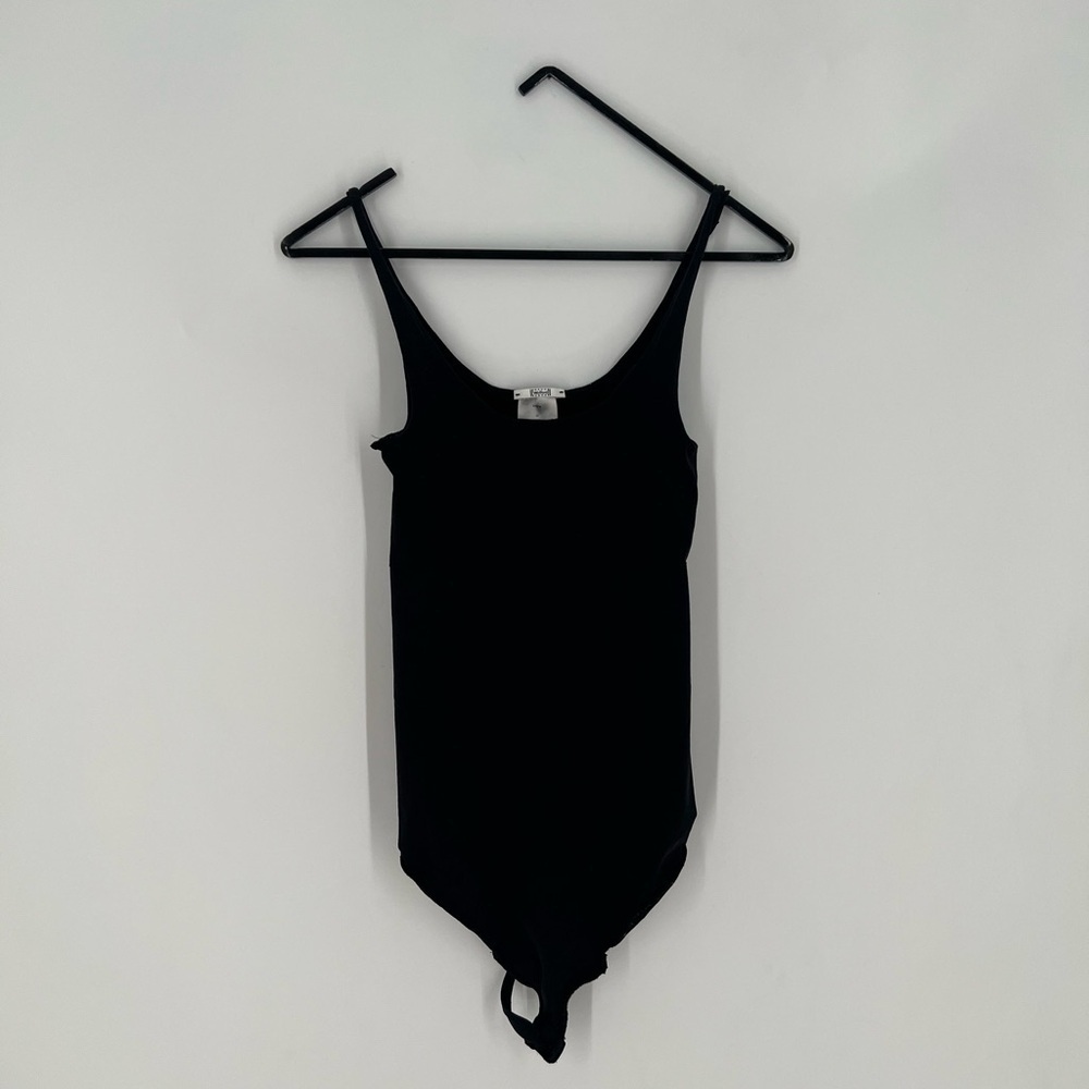 Wolford Dainty Thin Strap String Black Bodysuit